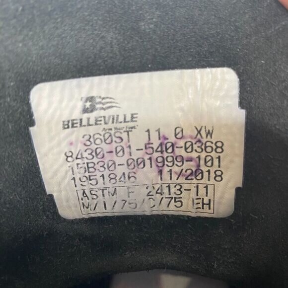 Belleville Combat Boots Steel Toe Tactical F360ST Size 11 Women's  Black - Picture 5 of 13